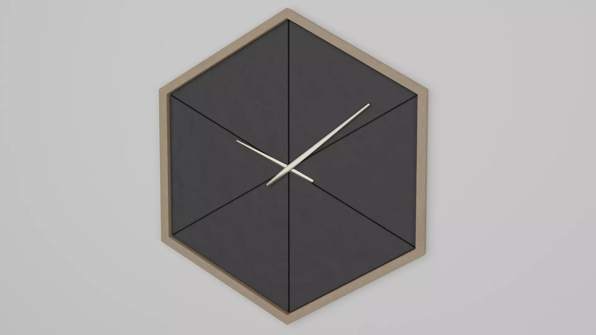 Hexagon Clock Free low-poly 3D model
