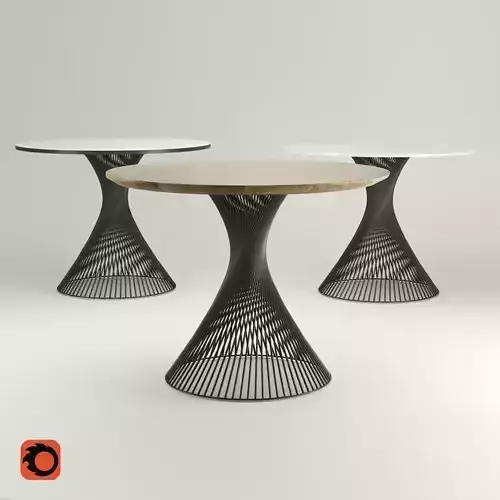 Spiral Dining Table 3D model