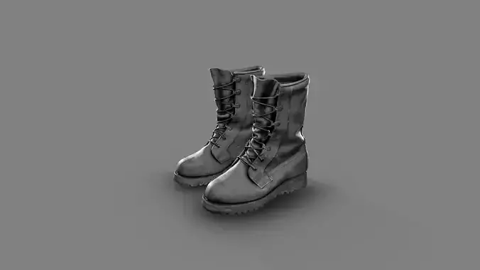Military Boots Low-poly 3D model