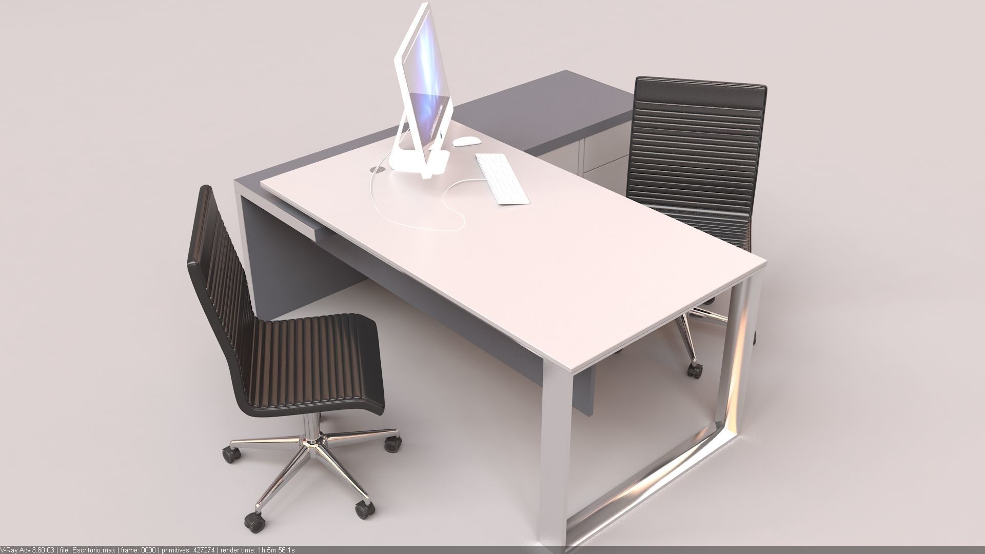 Office Desk 3D model_1
