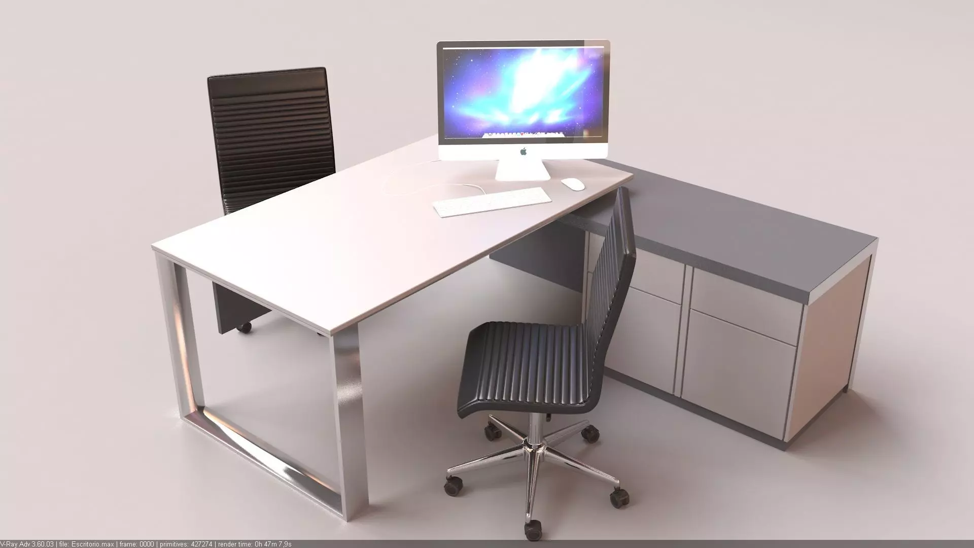 Office Desk 3D model_0