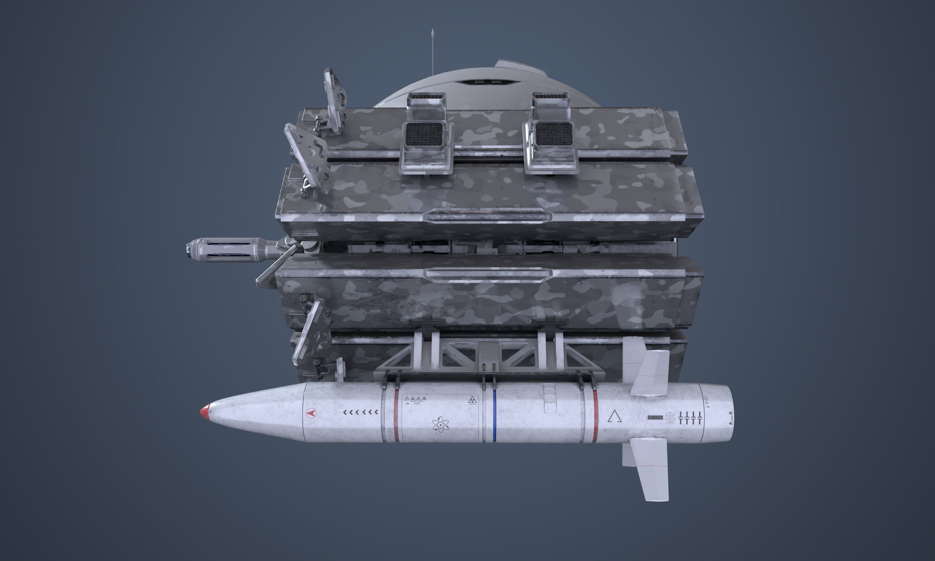 Military Drone Mk1 Used Look 3D model_6