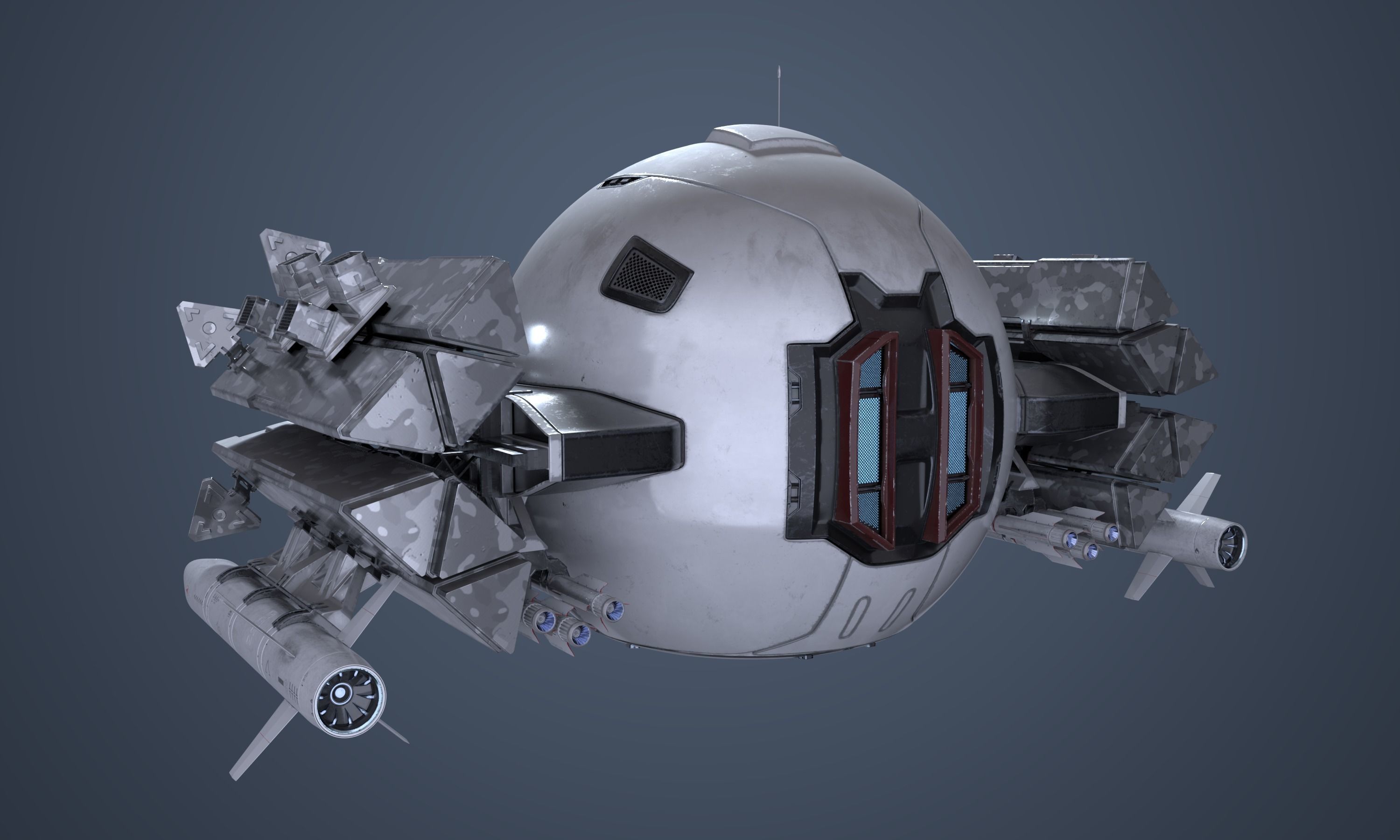 Military Drone Mk1 Used Look 3D model_5