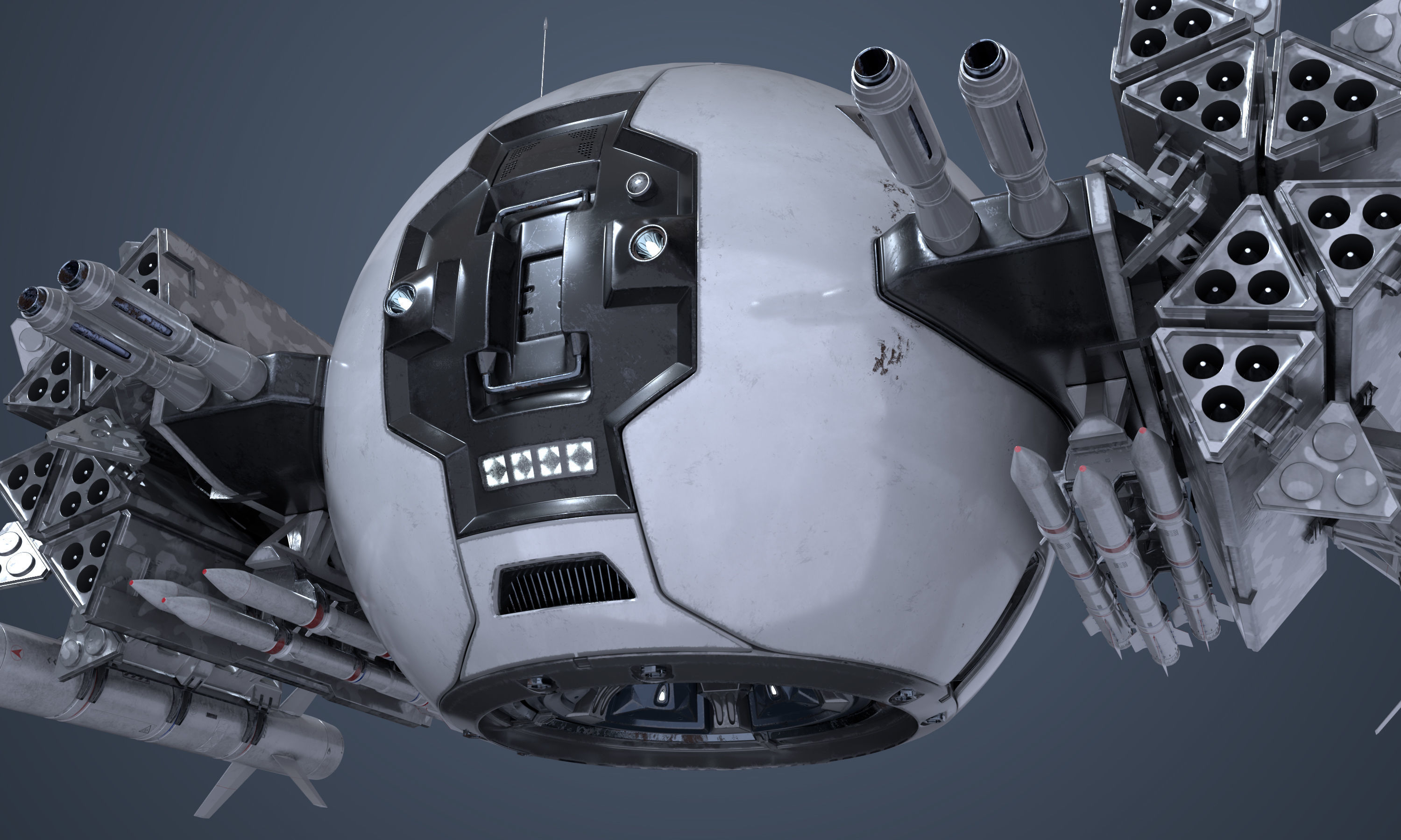 Military Drone Mk1 Used Look 3D model_8