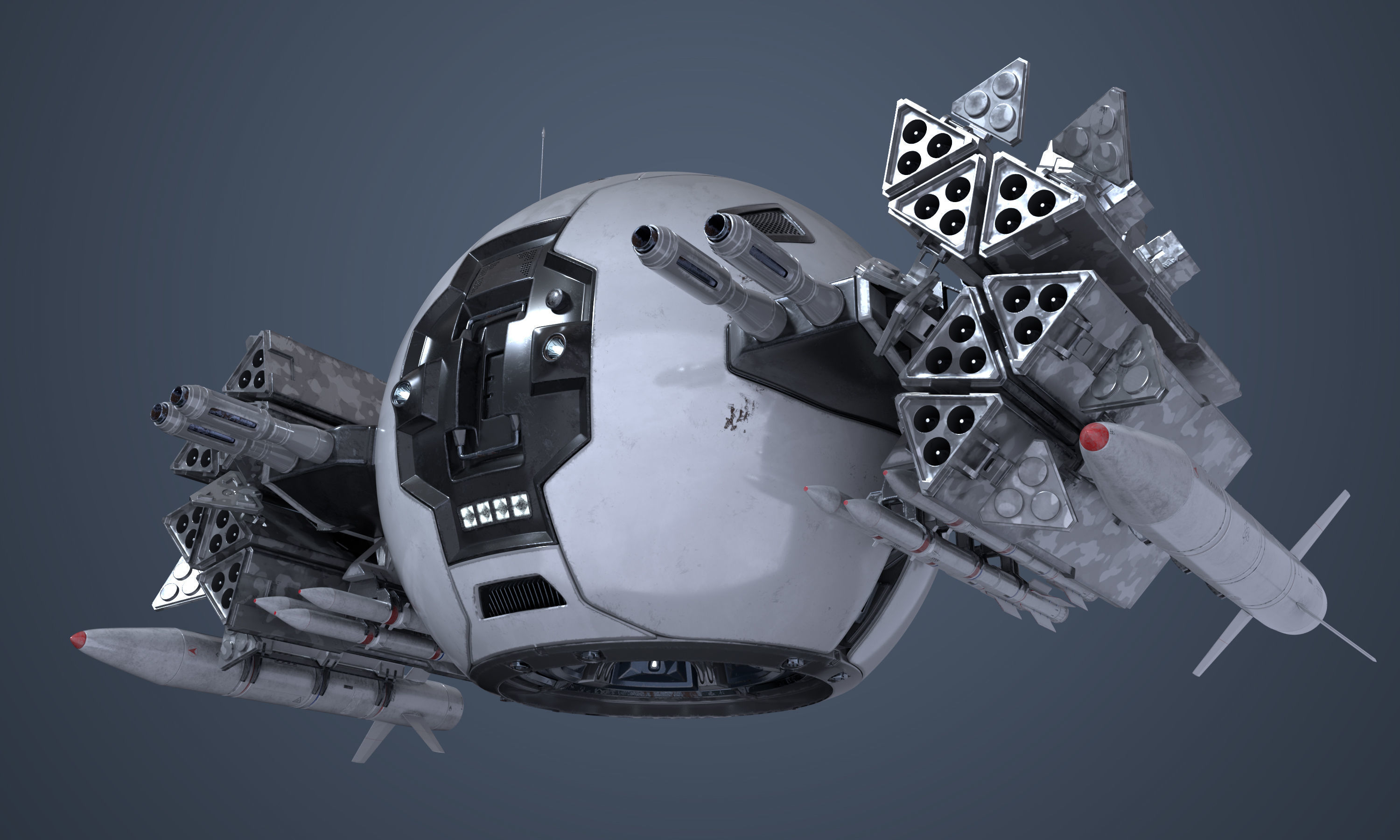 Military Drone Mk1 Used Look 3D model_4