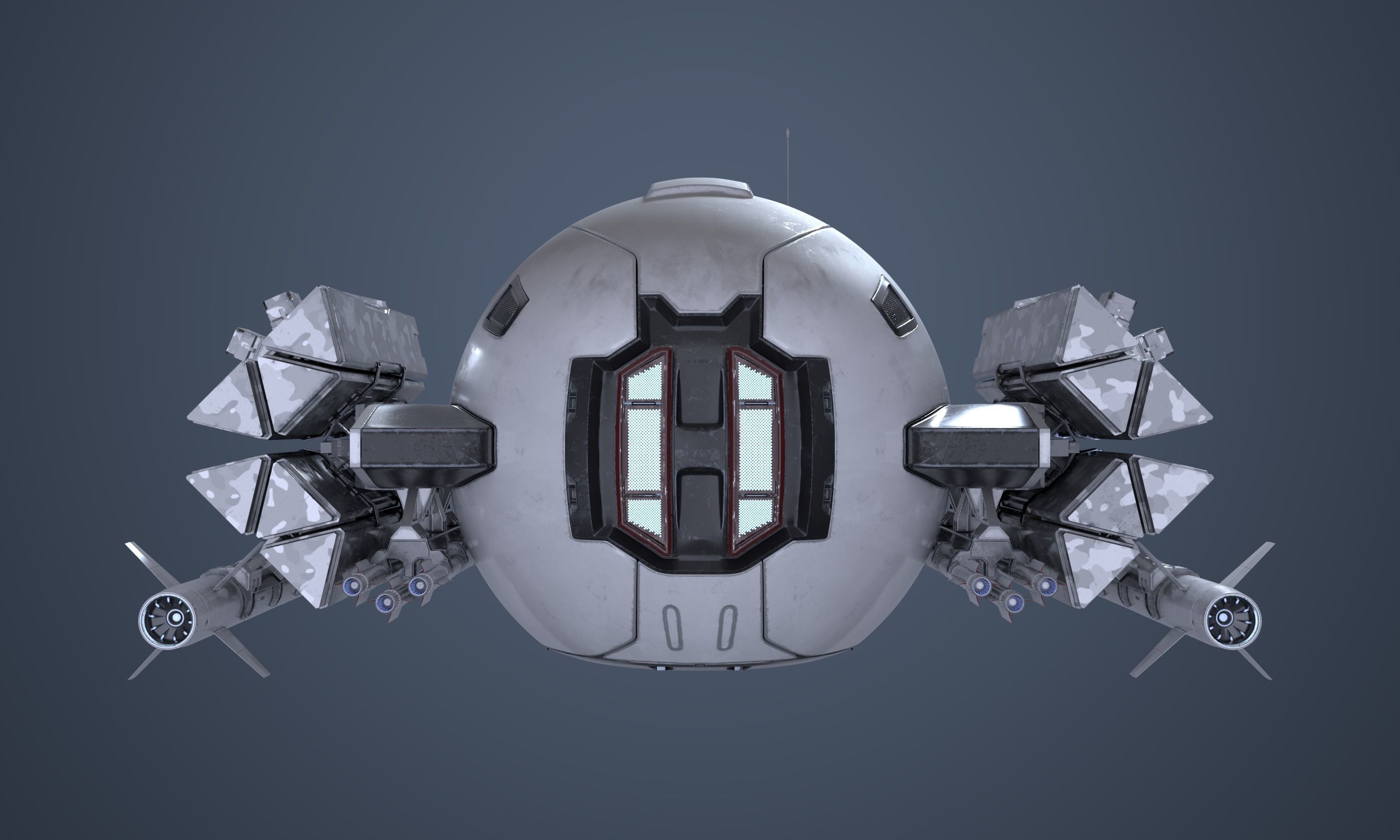 Military Drone Mk1 Used Look 3D model_2