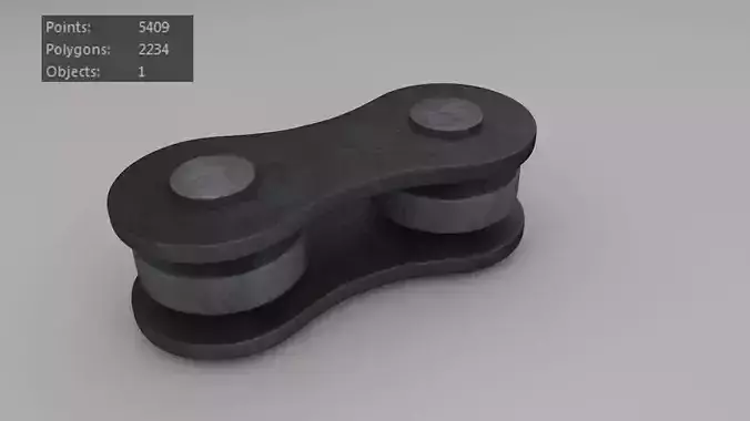 Cadena metal chain with two buttons