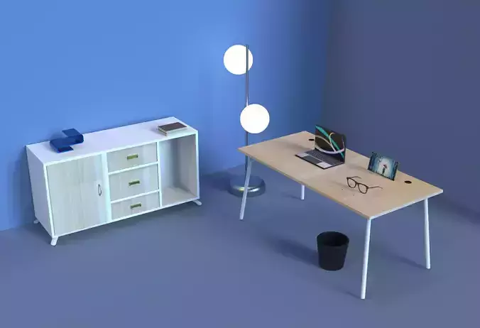 Computer Table And Cabinet With Stand Bulb
