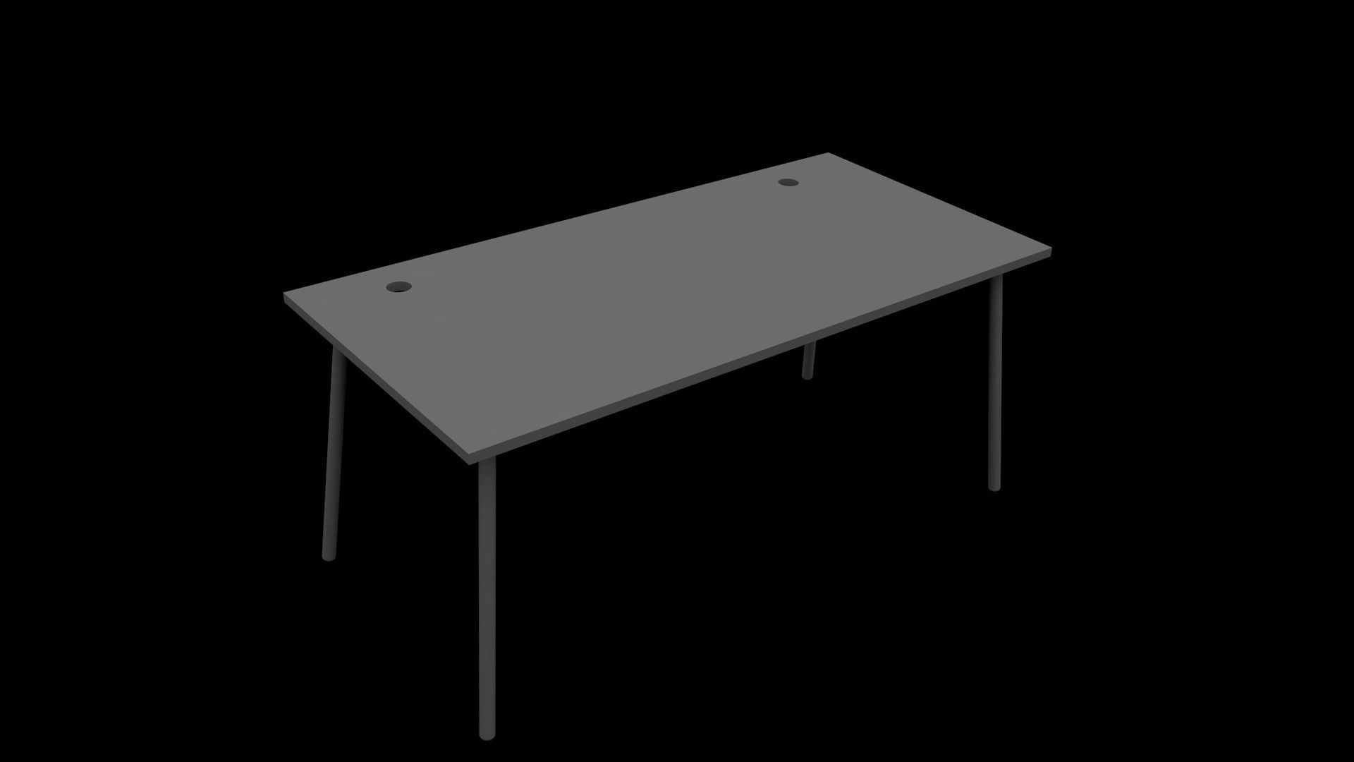 Computer Table And Cabinet With Stand Bulb 3D model_25