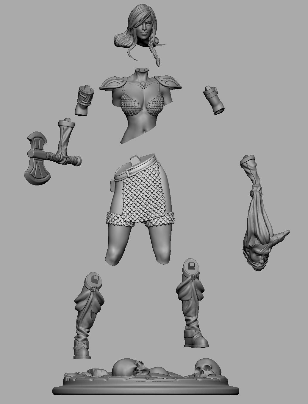 Barbarian Sonya  3D print model_5