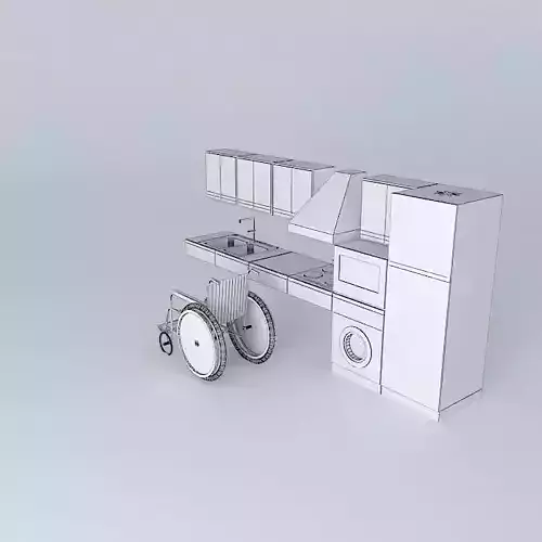 Kitchen for Disabled Person 3D model