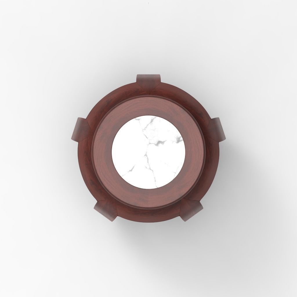 Traditional Chinese Table and stool with PBR textures - set 1 3D model_8