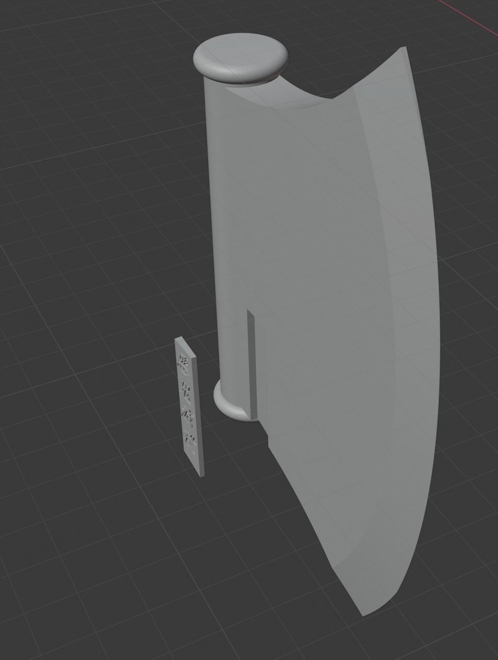 gyomei himejima axe weapon  demon slayer cosplay stl printing  3D print model_3