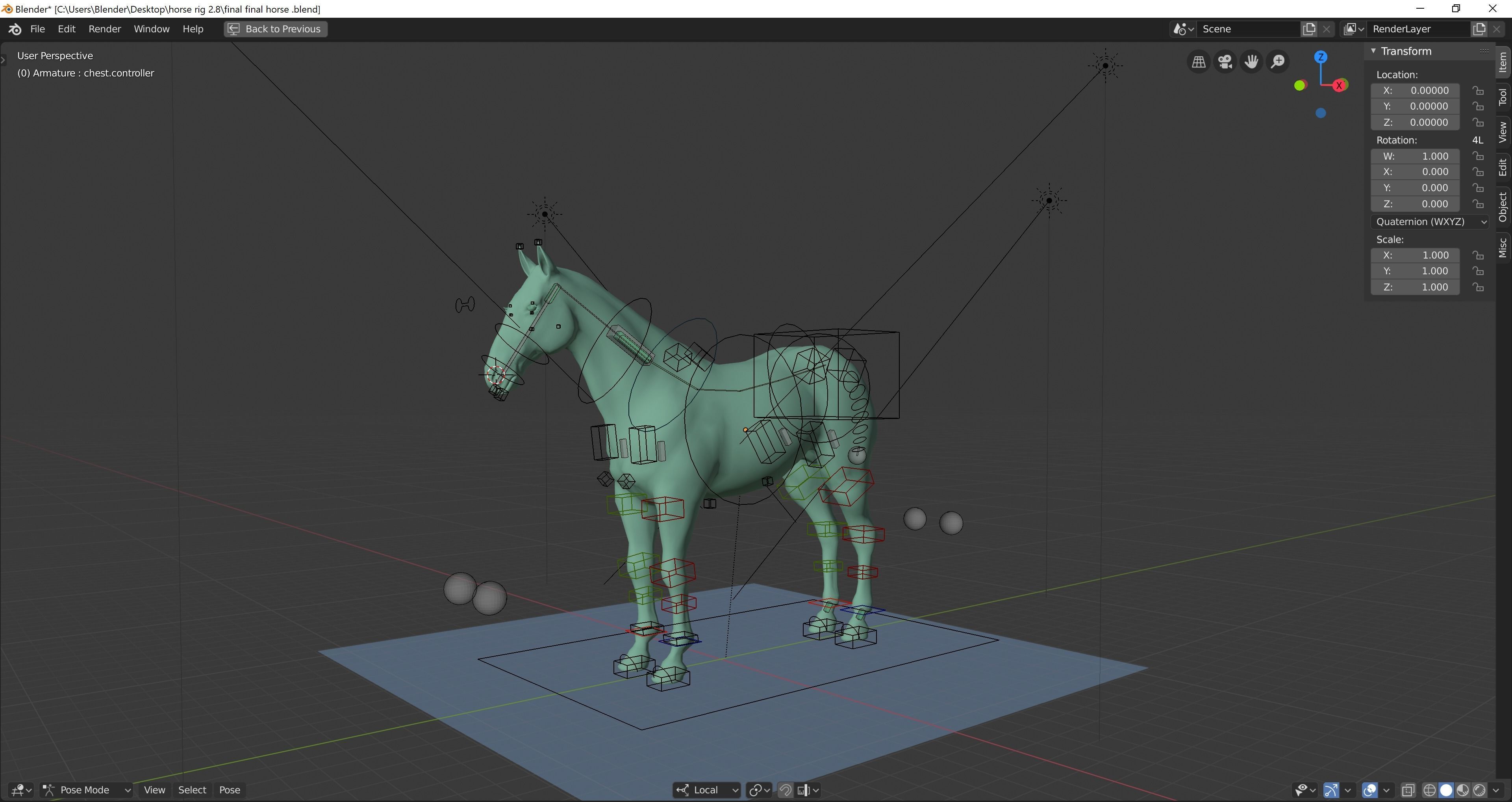 The Most Advanced Horse Rig for Blender Its Here Low-poly 3D model_2