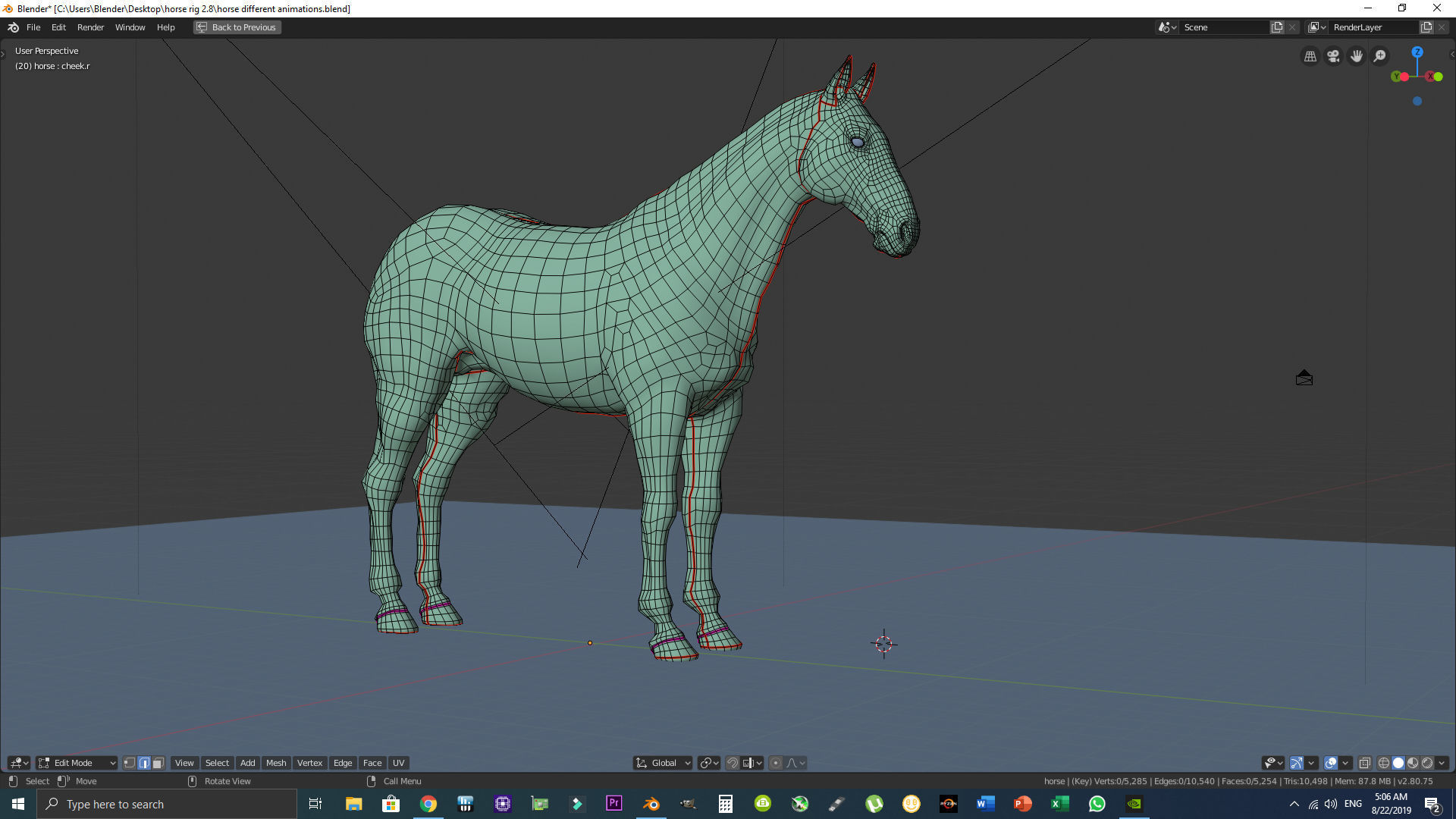 The Most Advanced Horse Rig for Blender Its Here Low-poly 3D model_3