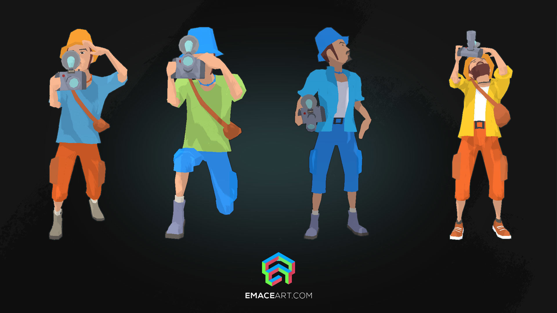 PHILIPP  Stylized modular low poly character Low-poly 3D model_3
