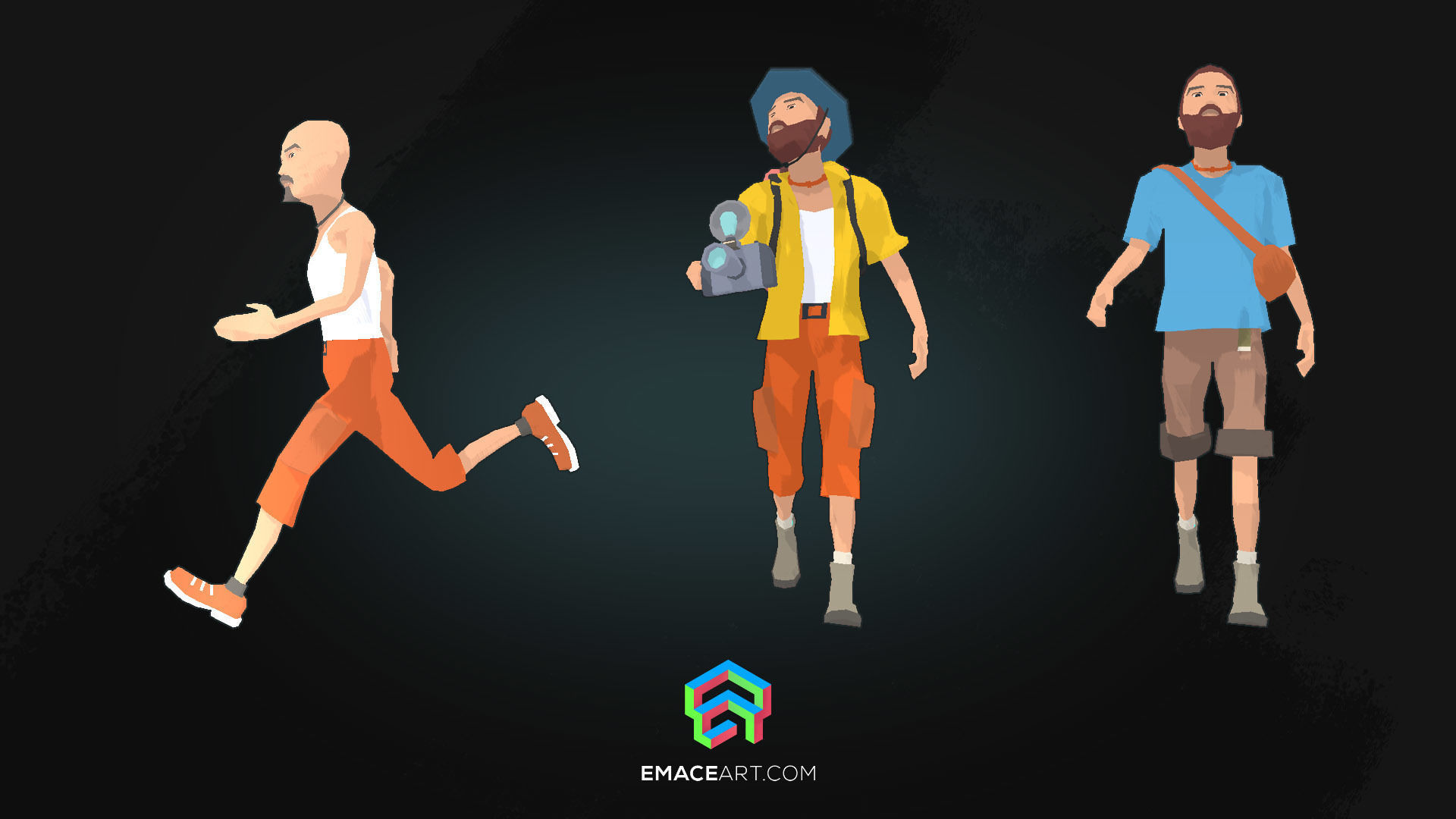 PHILIPP  Stylized modular low poly character Low-poly 3D model_4