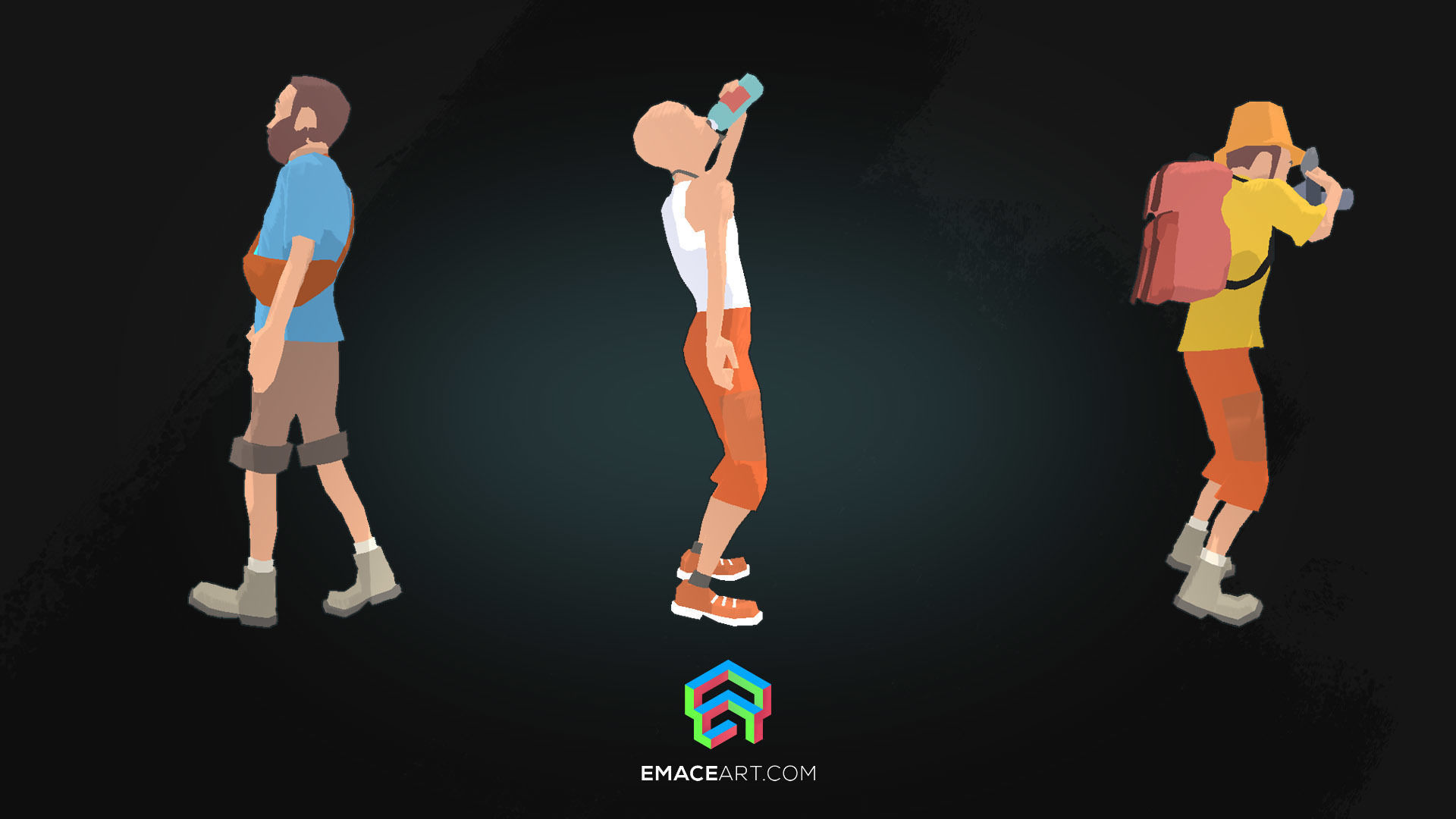 PHILIPP  Stylized modular low poly character Low-poly 3D model_5