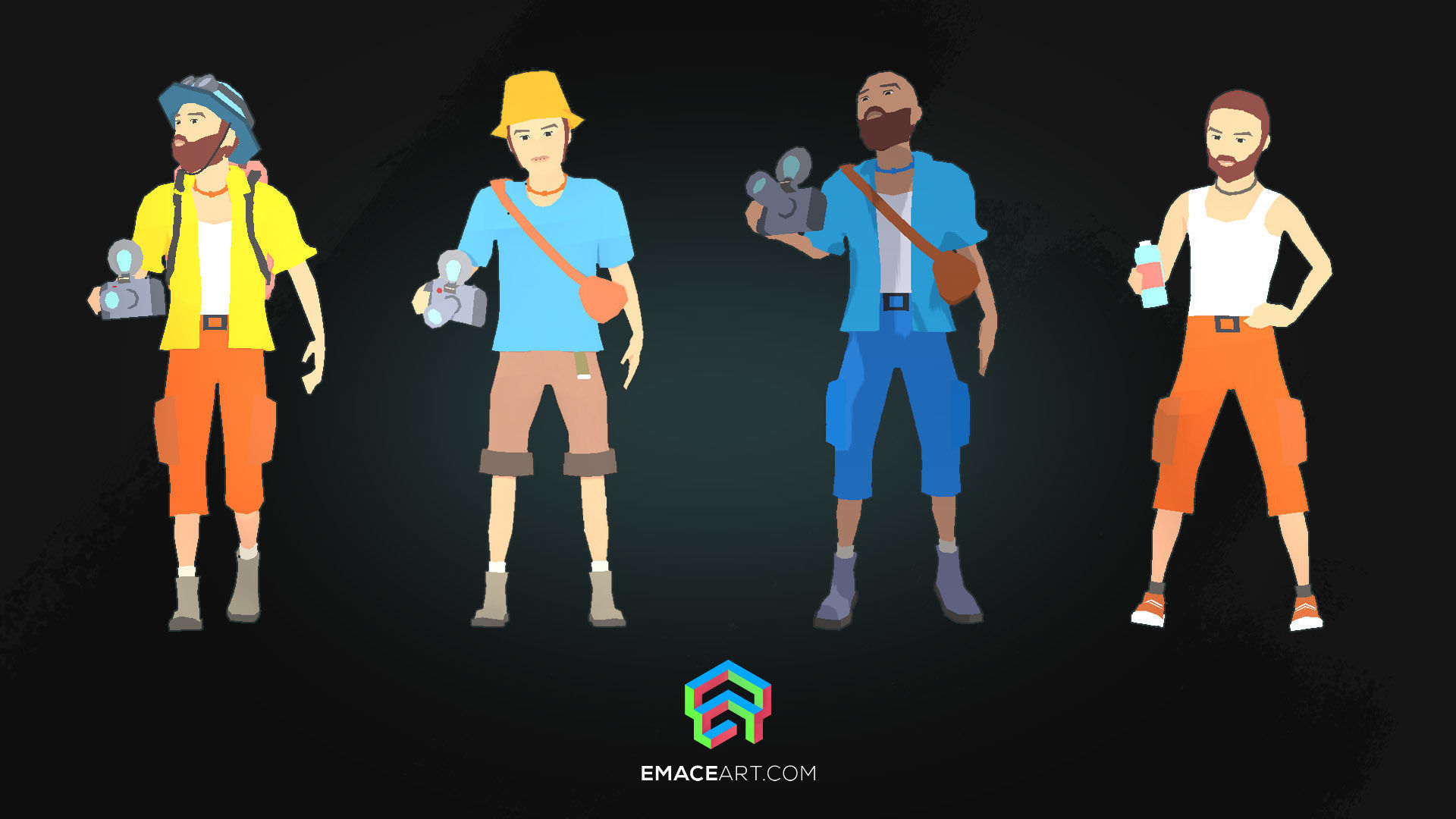 PHILIPP  Stylized modular low poly character Low-poly 3D model_2