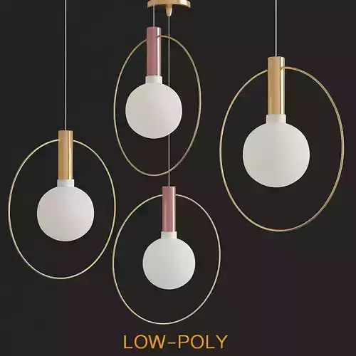Aura radial cluster Ladiesand gentlemen3d model Low-poly 3D model