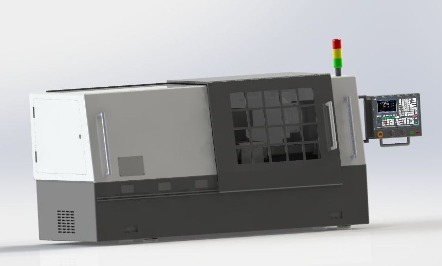 Assembly of machining equipments 3D model_11