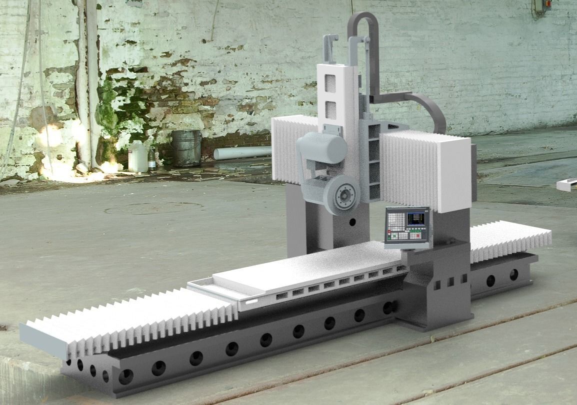 Assembly of machining equipments 3D model_6