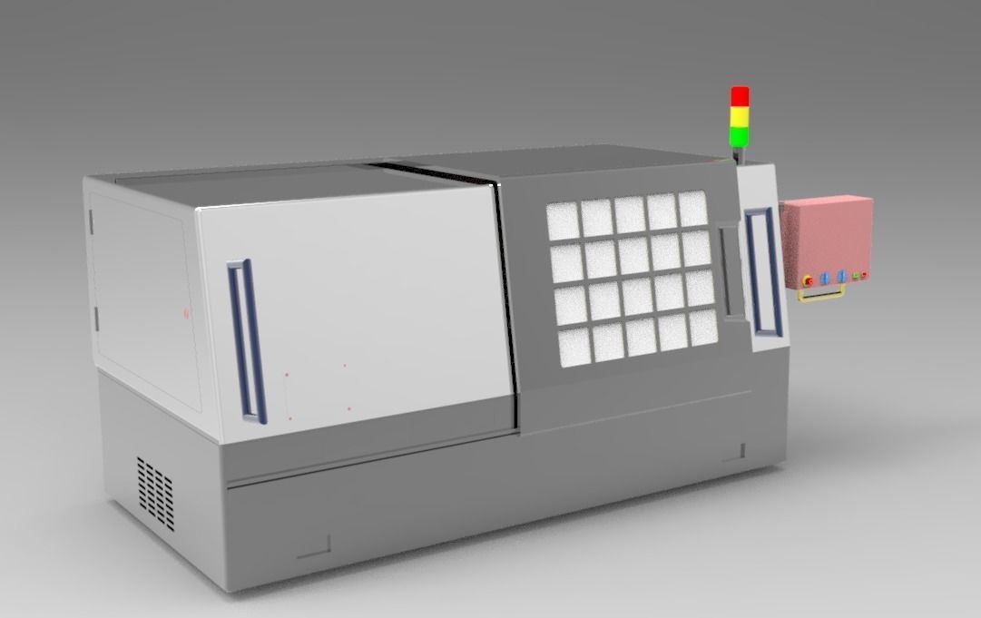 Assembly of machining equipments 3D model_12
