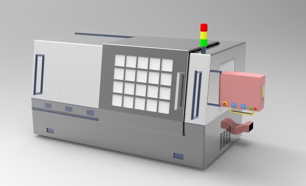 Assembly of machining equipments 3D model_13