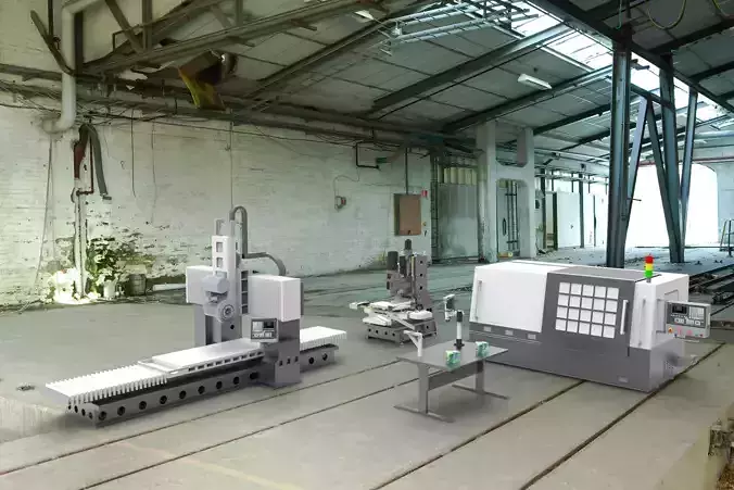 Assembly of machining equipments 3D model Assembly of machining equipments 3D model