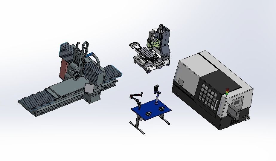 Assembly of machining equipments 3D model_16