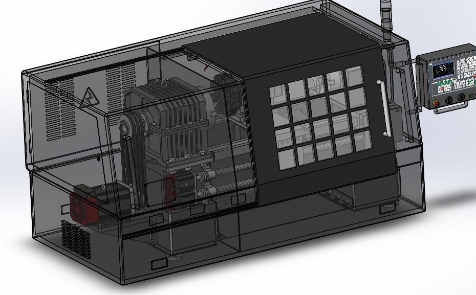 Assembly of machining equipments 3D model_9
