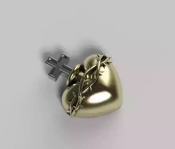 Heart pendant Hollow for Ashes  3D print model