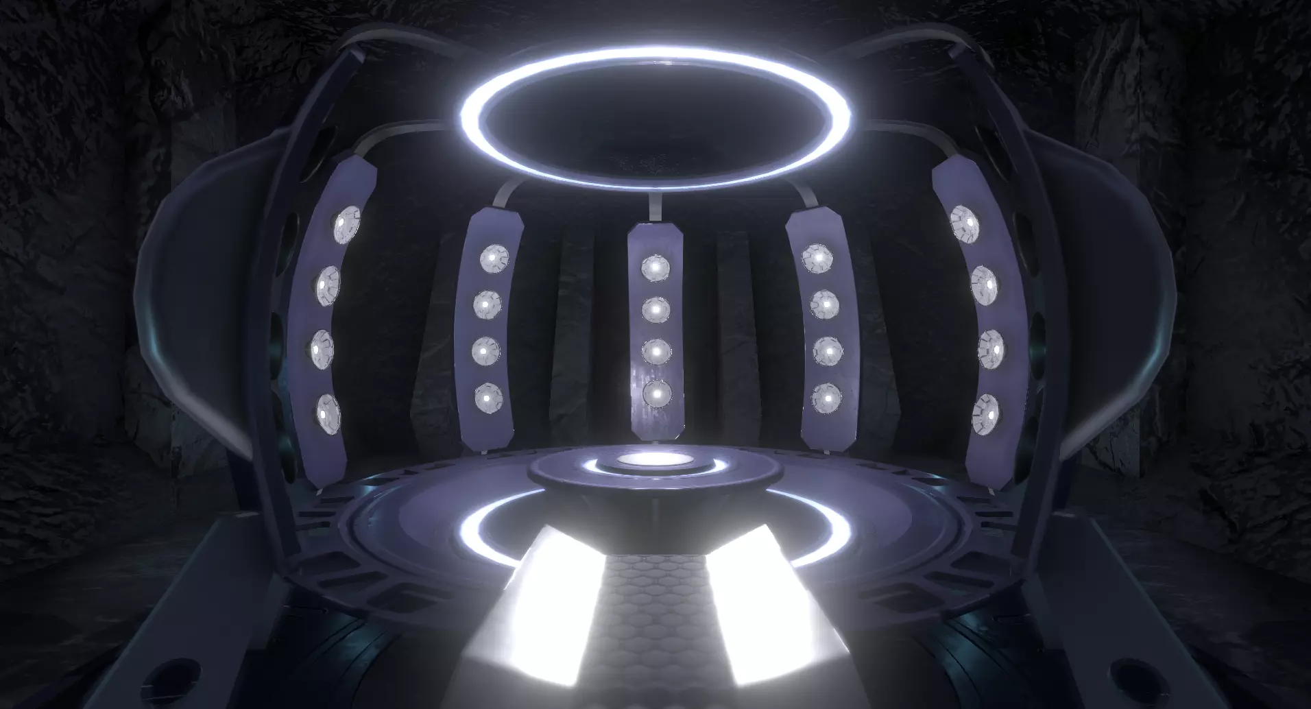 Sci Fi Teleporter or Transporter Environment Low-poly 3D model_0