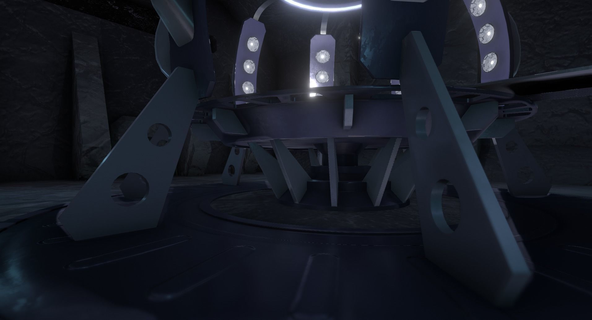 Sci Fi Teleporter or Transporter Environment Low-poly 3D model_5