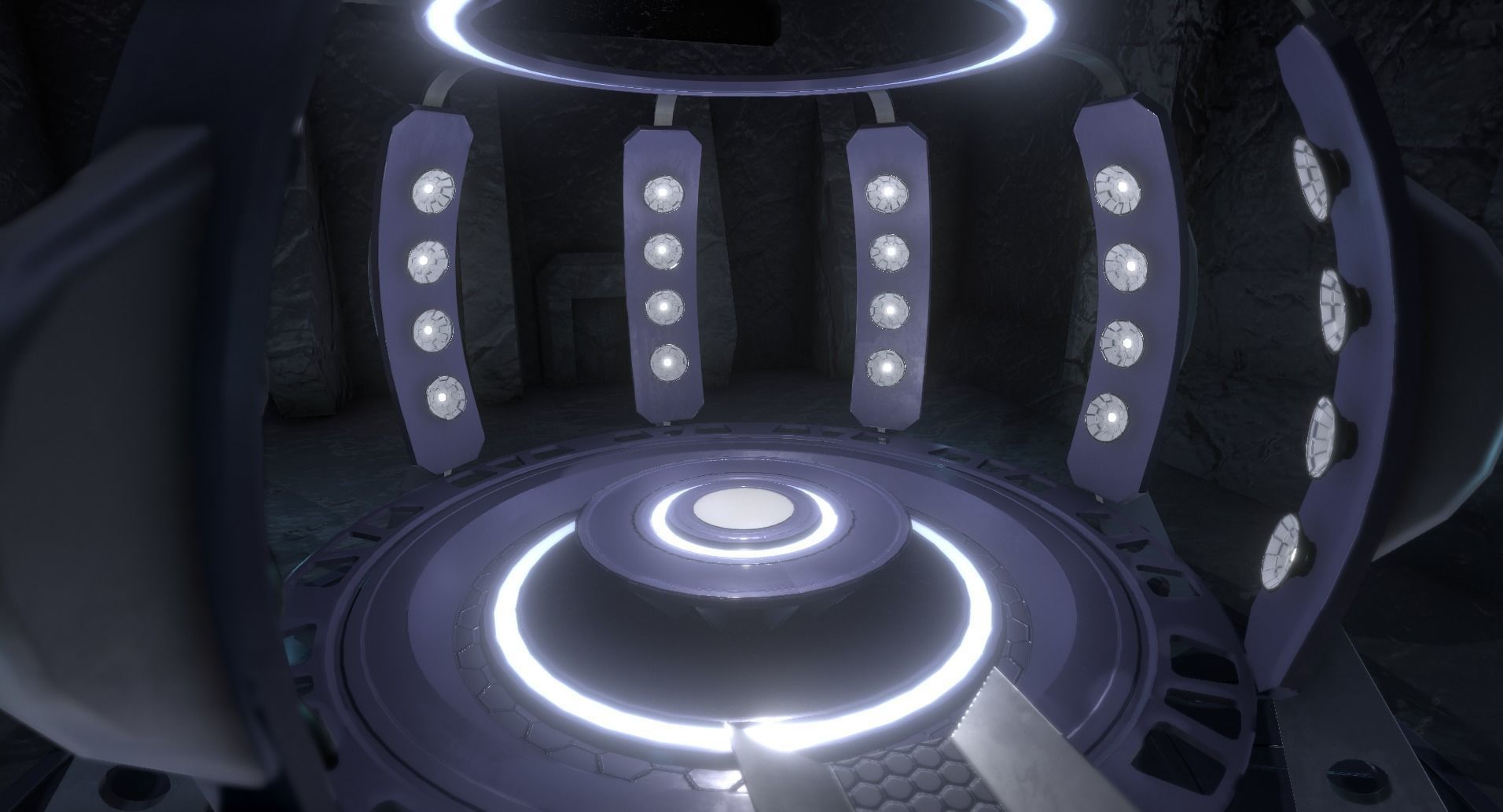 Sci Fi Teleporter or Transporter Environment Low-poly 3D model_1