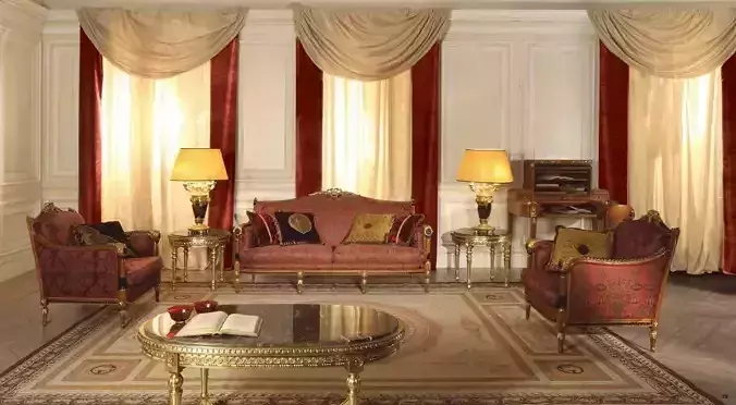 living set 1 room in style of ornate palace