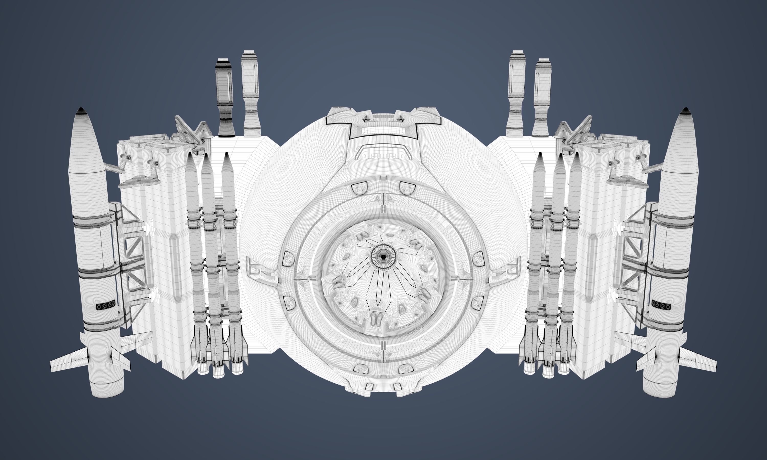 Military Drone Mk1 Rusted 3D model_11