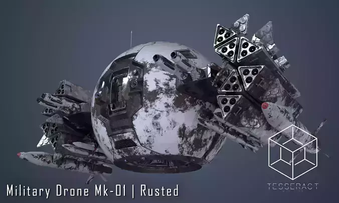 Military Drone Mk1 Rusted 3D model