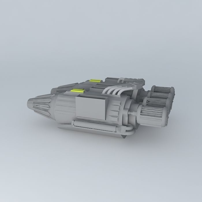Twin Jet Turbine Engines Free 3D model_1