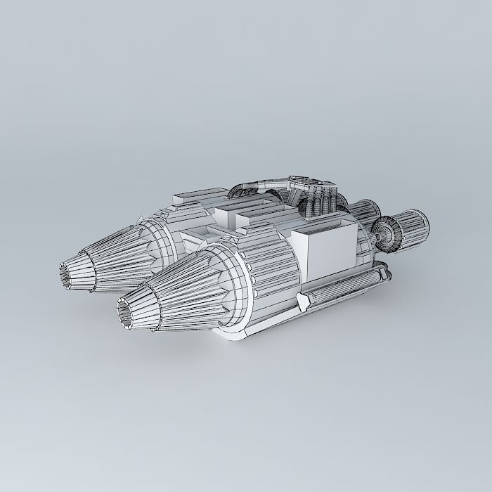 Twin Jet Turbine Engines Free 3D model_4