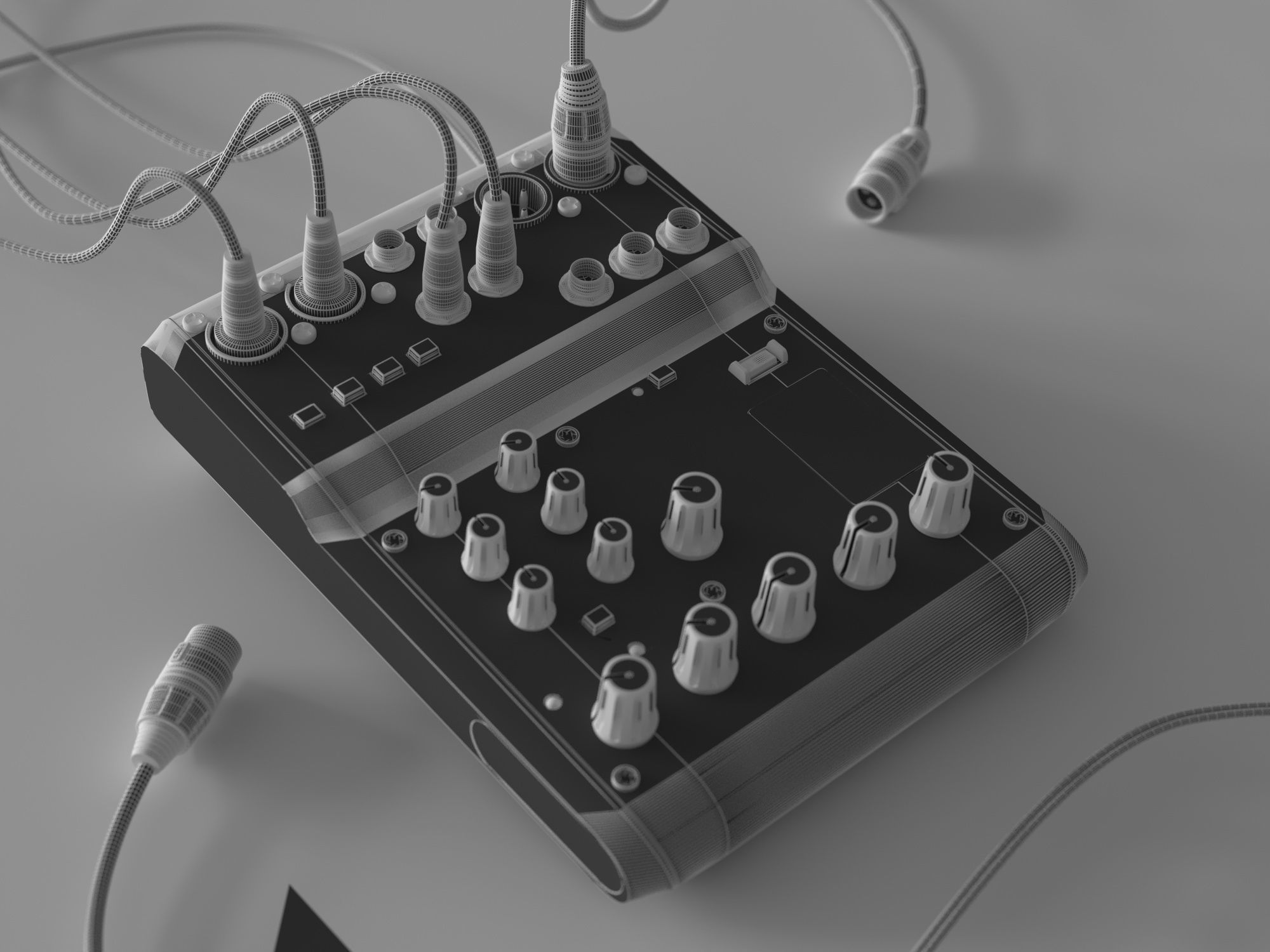 Yamaha sound mixer  3D model_1