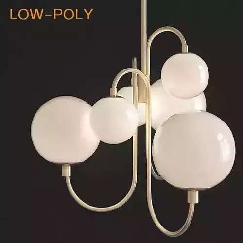 Pelle Chandelier Gooseneck West Elm 3d model