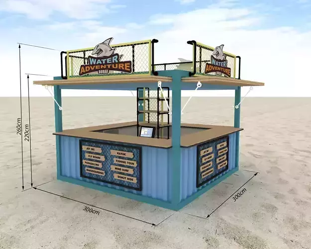 beach side Kiosk Design 3D model