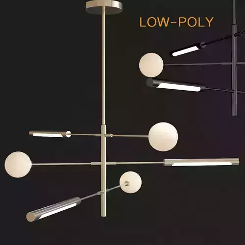 Runna Minimalist Channdelier Lampatron 3d model