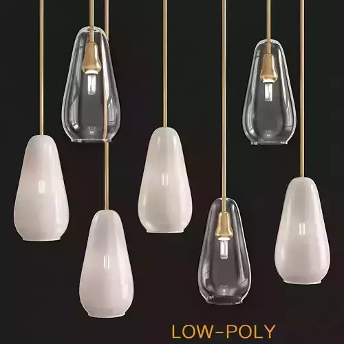 Anoli Pendat and Chandelier 3d model