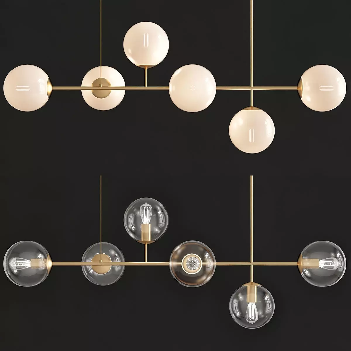Raizer Linear Chandelier 3d model Low-poly 3D model_0