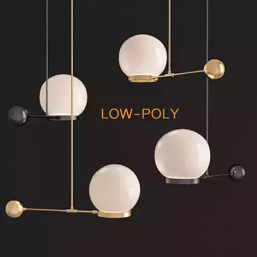 O G Contrapesso 8 inch Globe Led Pendan 3d model