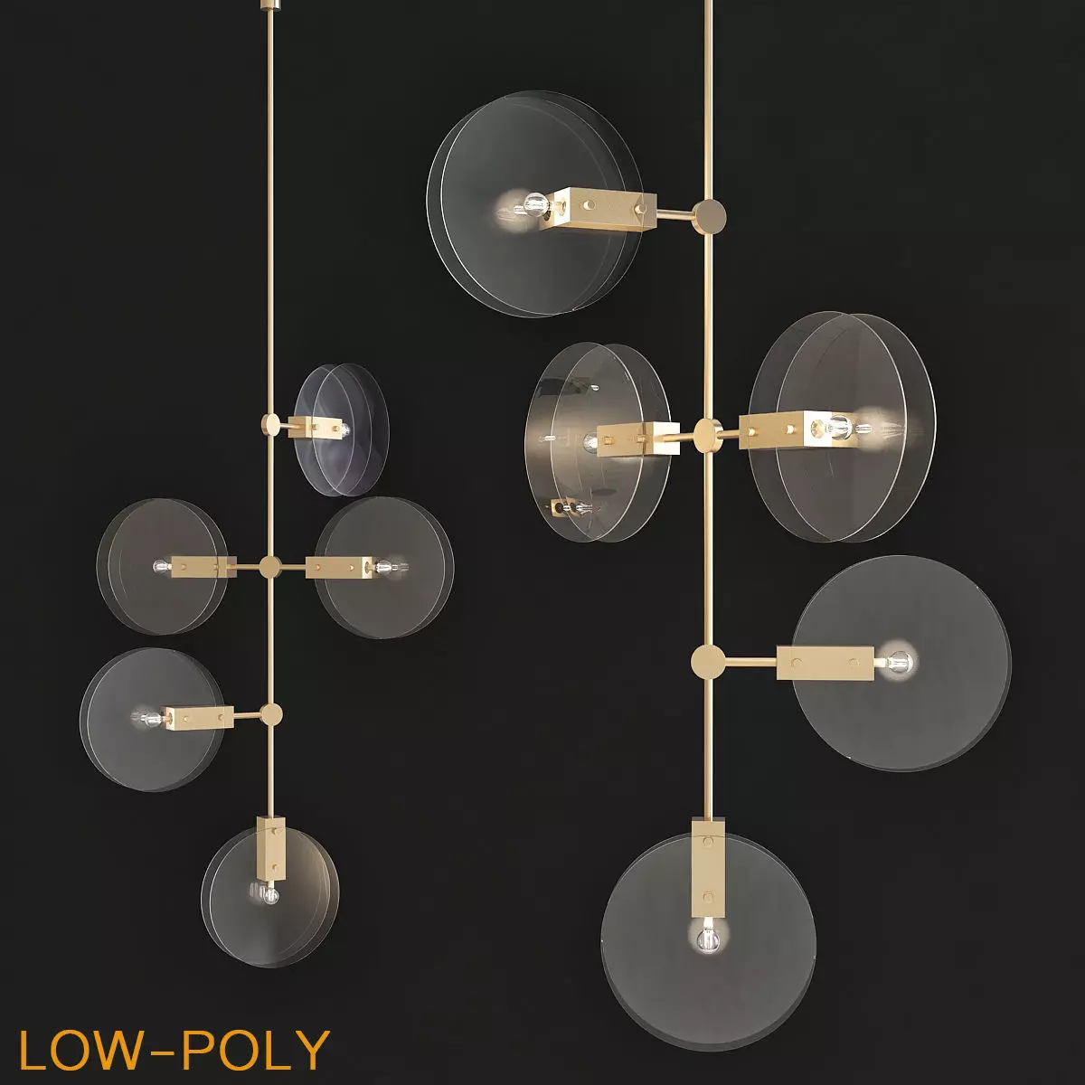 Nebulae Chandelier 3d model Low-poly 3D model_0