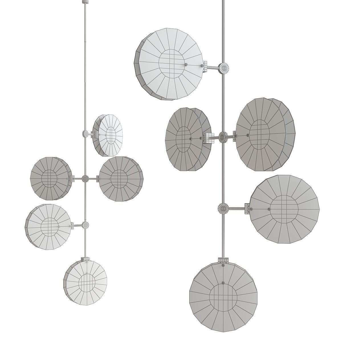 Nebulae Chandelier 3d model Low-poly 3D model_1