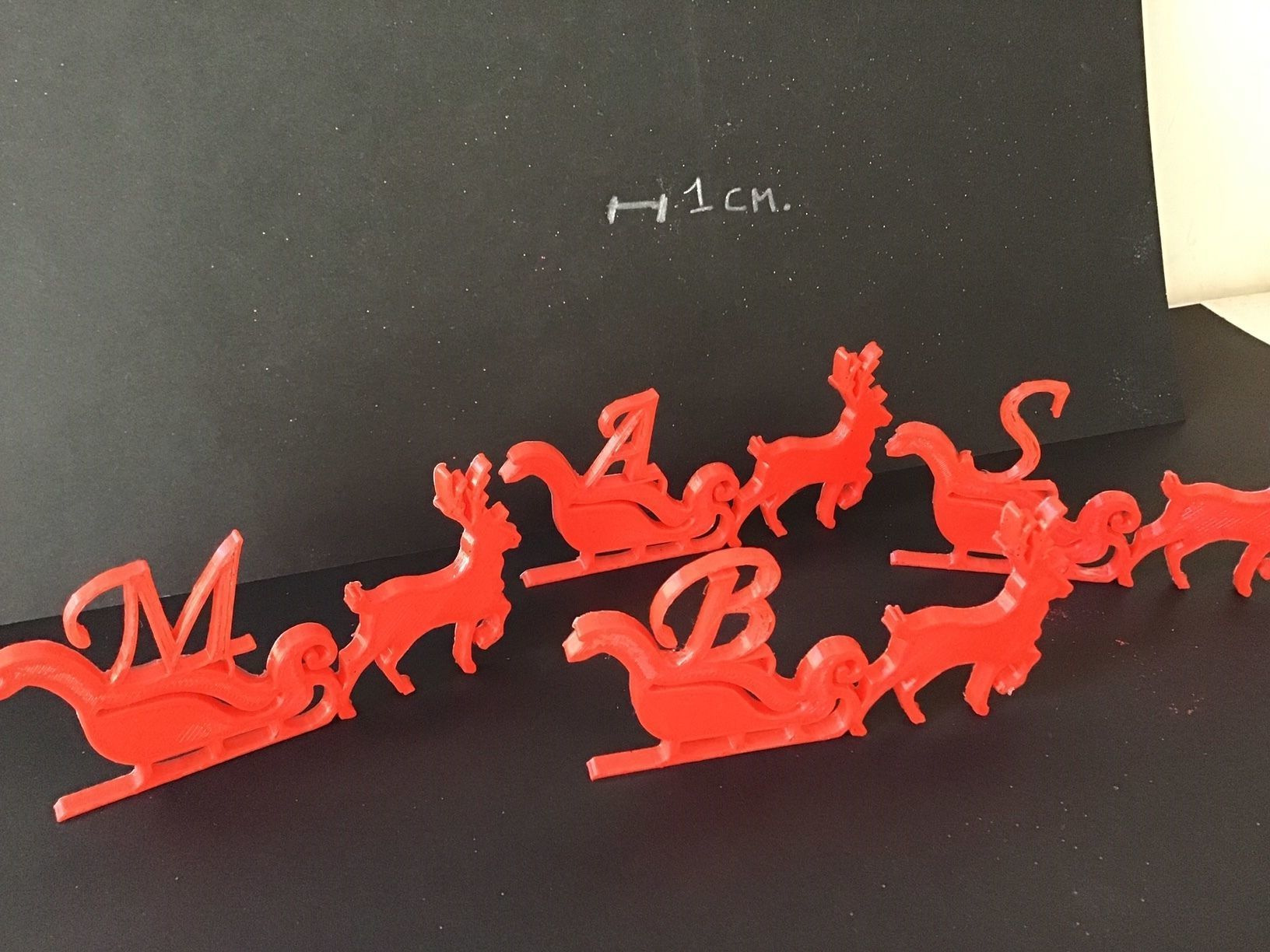 CHRISTMAS REINDEER 3D letters stl file 3D print model_1